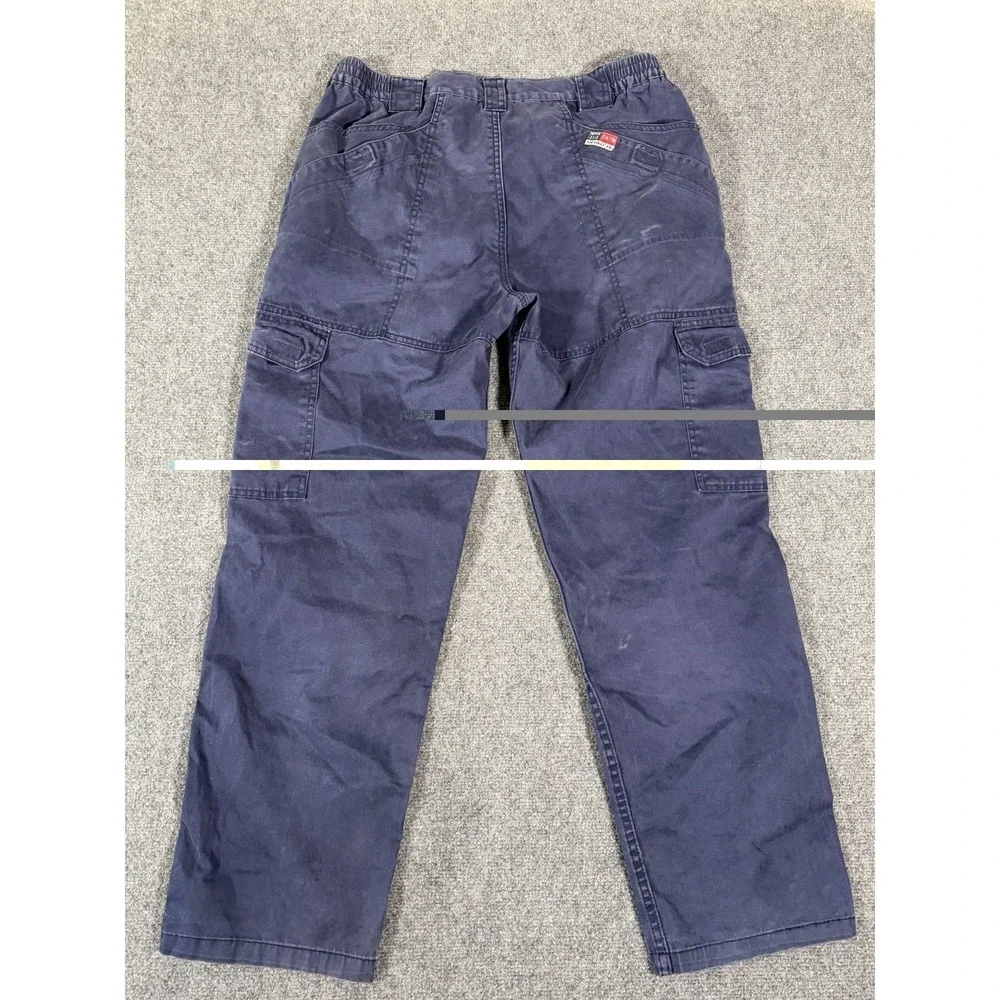 BOCOMAL FR Pants Mens 34x30 Blue Cargo Flame Resistant Workwear CAT2 NFPA2112